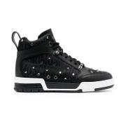 Sneakers met kristaldetails Moschino , Black , Heren