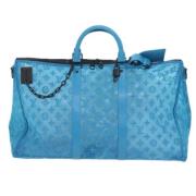 Pre-owned Canvas travel-bags Louis Vuitton Vintage , Blue , Dames