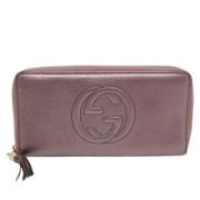 Pre-owned Leather wallets Gucci Vintage , Purple , Dames