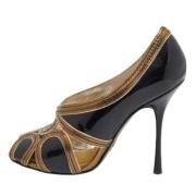 Pre-owned Leather heels Dolce & Gabbana Pre-owned , Black , Dames