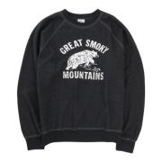 Vintage College Sweater met Great Smoky Mountains Print Wild Donkey , ...