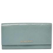Pre-owned Leather wallets Burberry Vintage , Green , Dames