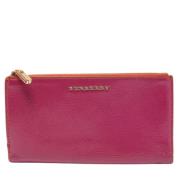 Pre-owned Leather wallets Burberry Vintage , Pink , Dames