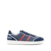 Blauwe Logo Sneaker Salvatore Ferragamo , Blue , Heren