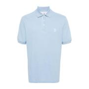 T-shirts en Polos, Polo M/C Brunello Cucinelli , Blue , Heren