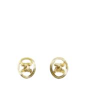 Pre-owned Yellow Gold earrings Chanel Vintage , Yellow , Dames