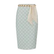 Elegante Rok met Riem Elisabetta Franchi , Blue , Dames