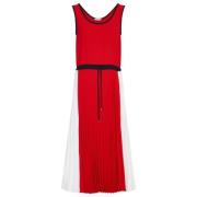 Gerecyclede polyester jurk voor vrouwen Tommy Hilfiger , Red , Dames