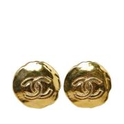 Pre-owned Yellow Gold earrings Chanel Vintage , Yellow , Dames