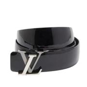 Pre-owned Leather belts Louis Vuitton Vintage , Black , Dames
