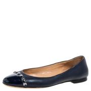 Pre-owned Leather flats Salvatore Ferragamo Pre-owned , Black , Dames