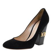 Pre-owned Suede heels Casadei Pre-owned , Black , Dames