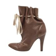 Pre-owned Leather boots Chloé Pre-owned , Brown , Dames