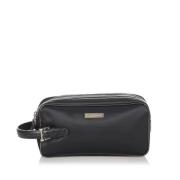 Pre-owned Leather clutches Burberry Vintage , Black , Dames