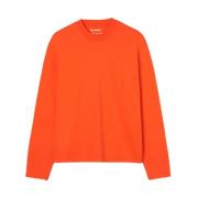 Tangerine Boxy Fit Longsleeve T-Shirt Sunnei , Orange , Heren