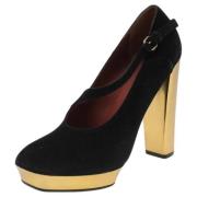 Pre-owned Suede heels Marc Jacobs Pre-owned , Black , Dames