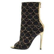 Pre-owned Canvas boots Balmain Pre-owned , Black , Dames