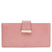 Pre-owned Leather wallets Gucci Vintage , Pink , Dames