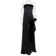 Pre-owned Silk dresses Yves Saint Laurent Vintage , Black , Dames