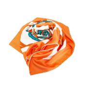 Pre-owned Silk scarves Hermès Vintage , Orange , Dames