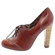 Pre-owned Leather heels Dolce & Gabbana Pre-owned , Brown , Dames