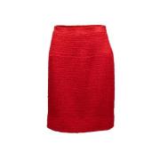 Pre-owned Fabric bottoms Chanel Vintage , Red , Dames