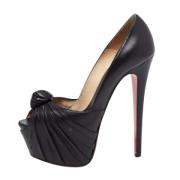 Pre-owned Leather heels Christian Louboutin Pre-owned , Black , Dames