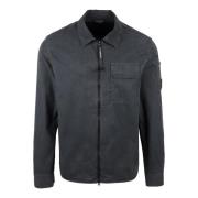 Zwarte Overshirt met Ritssluiting en Lens Detail C.p. Company , Black ...