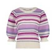 Multicolour Gestreepte Ballonmouw Pullover Fabienne Chapot , Multicolo...