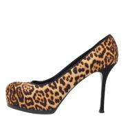 Pre-owned Fabric heels Yves Saint Laurent Vintage , Beige , Dames