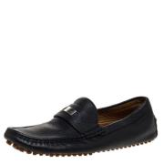 Pre-owned Leather flats Gucci Vintage , Black , Dames