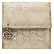 Pre-owned Coated canvas wallets Gucci Vintage , Gray , Dames