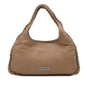 Pre-owned Leather handbags Chanel Vintage , Brown , Dames