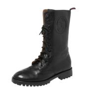 Pre-owned Leather boots Gucci Vintage , Black , Dames
