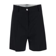 Wollen Bermuda Shorts Patou , Black , Dames