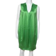 Pre-owned Satin dresses Alexander McQueen Pre-owned , Green , Dames