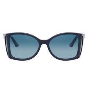 Elegante Blauwe Poeder Zonnebril met Blauwe Gradiënt Lens Persol , Blu...