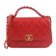 Pre-owned Leather shoulder-bags Chanel Vintage , Red , Dames