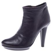 Pre-owned Leather boots Bottega Veneta Vintage , Purple , Dames