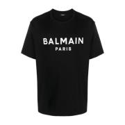 Stijlvolle T-shirts en Polos Balmain , Black , Heren