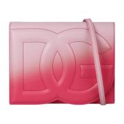 Logo-Ingedrukte Ombrè-Print Crossbody Tas Dolce & Gabbana , Pink , Dam...