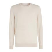 Heren Merino Wol Crew Neck Trui Calvin Klein , White , Heren