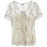 Pre-owned Lace tops Moschino Pre-Owned , Yellow , Dames