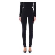 Zwarte Leggings met Rits aan de Achterkant Wardrobe.nyc , Black , Dame...