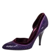 Pre-owned Satin heels Gucci Vintage , Purple , Dames