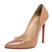 Pre-owned Leather heels Christian Louboutin Pre-owned , Beige , Dames