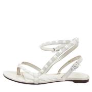 Pre-owned Leather sandals Valentino Vintage , White , Dames