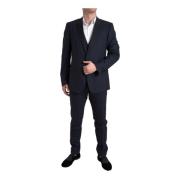 Blauw Slim Fit 2-Delig Pak Dolce & Gabbana , Blue , Heren