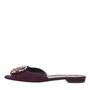 Pre-owned Suede flats Prada Vintage , Purple , Dames