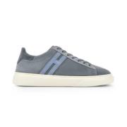 Blauwgrijze Sneakers met Witte Rubberen Zool Hogan , Gray , Heren